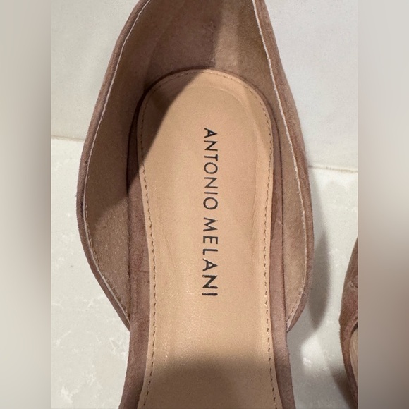 ANTONIO MELANI Wandah style suede leather slip on flats dress shoes. Size 9 - Picture 5 of 8